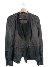 SET Veste en cuir Dames Veste T EU 36 noir style extravagant