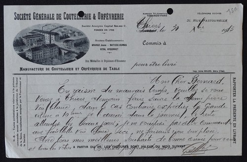 Billhead facture 1913 - billhead,