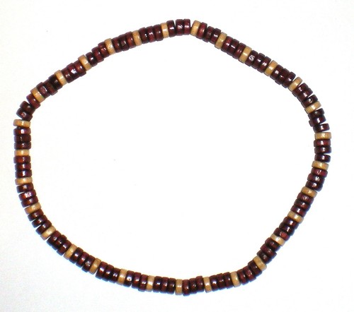 Collier perles bois - de,