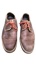 Pikolinos Men's Casual Brown Leather Lace-Up Shoes Orange Laces & Rubber Soles S