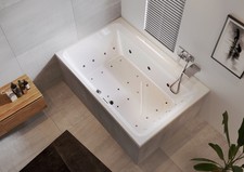 Baignoire rectangulaire RIHO Castello, avec système Joy, 2 places, 180 x 120 ...