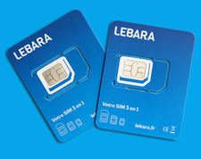Carte SIM Lebara Mobile réseau SFR Sans Engagement ni Abonnement avec 1 go data