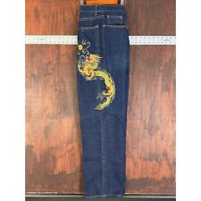 Evisu Dragon Embroidered Y2K Vintage Button Fly Denim Jeans Pants Mens 38x32 EUC