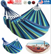 Thick Canvas Hammock Portable Hammock Outdoor Camping Garden Swing Hanging Chair