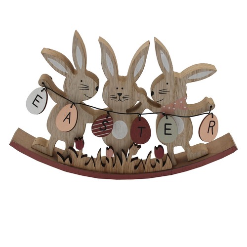 Plaque pâques mdf lapin - plaque, en