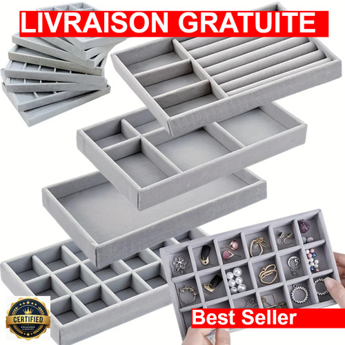 Plateau bijoux velours - plateau, à