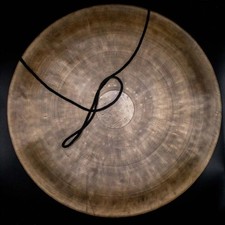 Cloche de gong antique tigre