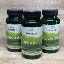 Swanson GRAVIOLA défense et bien-être de l'organisme Lot 3 X 60 gélules – 09/27