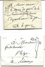 2 marques postales 1er Empire