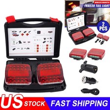 2X7Pin LED Magnetic Wireless Trailer TailLight Kit ForTrailer-Truck Automotive