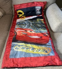 DISNEY PIXAR CARS 3 LIGHTNING MCQUEEN KIDS SLEEPING CAMPING BAG 5 FOOT See Pics