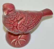 ANCIENNE TIRELIRE A CASSER BARBOTINE ONNAING PIGEON ROSE déco COLLECTION VITRINE