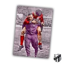 Bob Paisley and Emlyn Hughes Liverpool Football Wall Art Print. Size A4.
