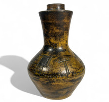 lampe Jacques Blin Céramique Signée décor oiseaux 1950 era Capron Picault Rustin