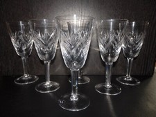 SERVICE 6 VERRES A VIN CRISTAL ANCIENS ST LOUIS BACCARAT VAL ST LAMBERT TAILLES