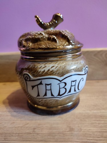 Pot tabac porcelaine - pot, en
