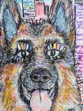 Tableau chien Berger Allemand