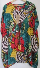 TUNIQUE / KAFTAN / ROBE colorée - PLAGE - Grande taille UNIQUE - VISCOSE - INDE