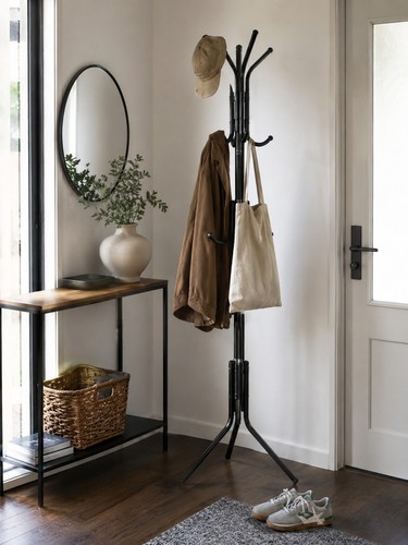 Porte manteau sur pied - porte-manteau,