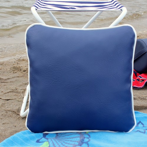 Cuir coussin 50x50 - cuir,