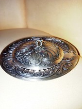 Assiette/couvercle déjeuner, orfèvrerie Christofle, poinçons coq et de maître 