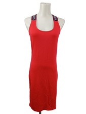 SUPERDRY Robe d’été Dames Robe T EU 38 rouge style décontracté