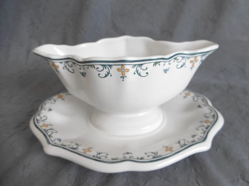 Sauciere faience gien decor - sauciere,