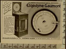 1928 ELGEDYNE GAUMONT RADIO MUSIC DANCE SPEAKER DIAL TUBE FRENCH  2289022890