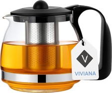 Théière en verre avec