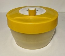 Ancienne Essoreuse à Salade Triumph Jaune Diamètre 26cm Vintage TBE