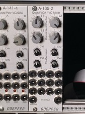 Doepfer A-135-2 Quad VCA Mixer Eurorack Synth Module Classic Aluminum