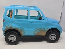 Barbie Mattel SUV Jeep Camping Fun 2016 Teal Off Road Mudding  Toy Seats Play