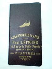 JOLI CARNET PUB ANCIEN CORDONNERIE DU LION À CHARTRES