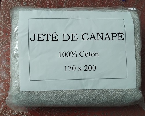 Jeté canapé 100 - 100%, coton