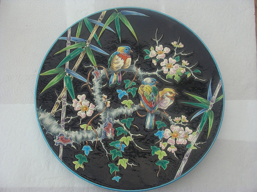 Grand plat emaux longwy - de,