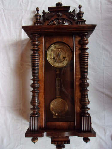 Pendule ancienne bois - ancienne, en