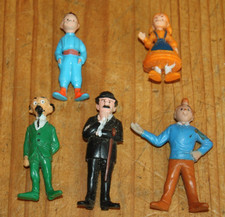 LOT 5 FIGURINES TINTIN, MILOU