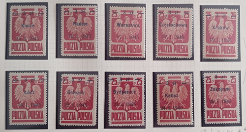 Timbres pologne 1945 - timbres,