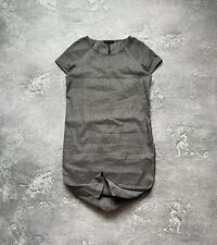 Sarah Pacini Size0 Linen Dress Short Sleeve Gray Avantgarde 