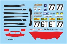 Opel GT Steinmetz Gruppe 4 1972 1/43 Décalcomanies 80x49mm INTERDECAL