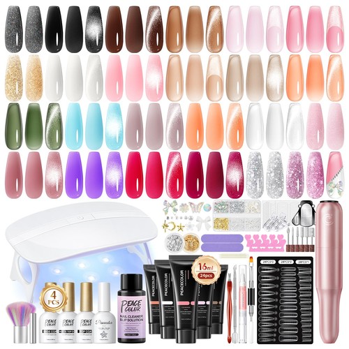 Kit gel uñas piezas con - gel,