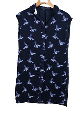 Zara basics Robe femme Dames EU S bleu gris style décontracté 100% polyester