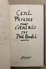 Paul Claudel Cent phrases pour