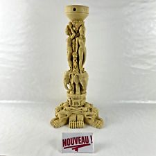 ➜Asian Chinese/Japanese Resin Carved Column LAMP/COFFEE TABLE STAND