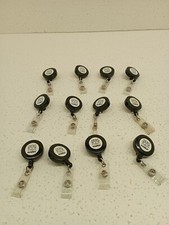 Badge holder, retractable name holder, set of 12 objects, diameter 3cm