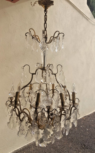 Ancien lustre pampilles dit - ancien,