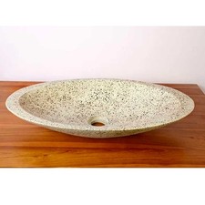 Vasque à poser ovale grise en