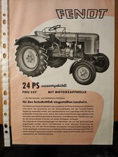 Original Fendt FWU 237 Dieselross Tractor Brochure Brochure Marktoberdorf