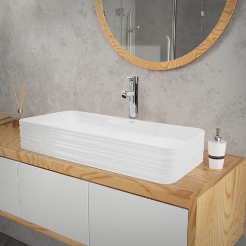 Vasque blanc rectangulaire - , en