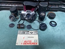 Miranda Sensorex 35mm Camera, 3 Lenses, Hood, & Cases